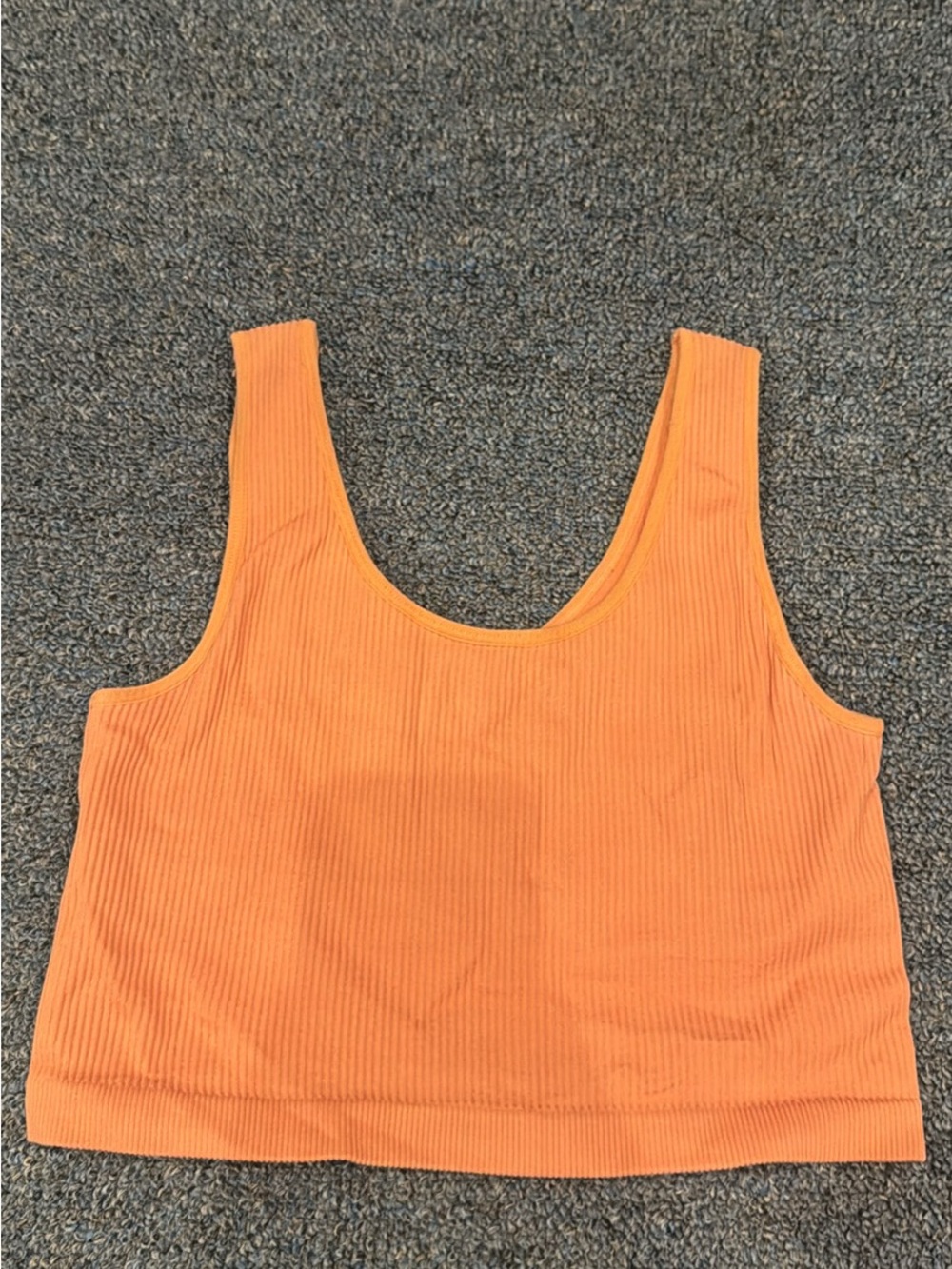 Forever 21 Orange Ribbed Cropped Tank